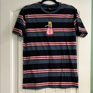 Nintendo Princess Striped Tee - Pink and Black